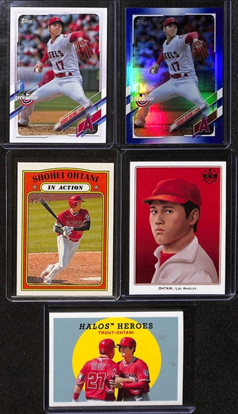 Lot of (17) Shohei Ohtani Baseball Cards w. (9) Rookies w. (2) 2018 Topps Chrome Refractor