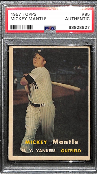 1957 Topps Mickey Mantle #95 PSA Authentic