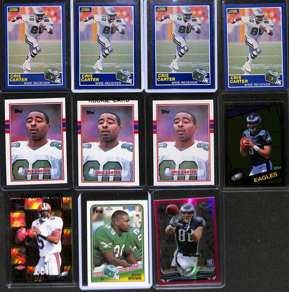 Lot of (100+) Philadelphia Eagles Mostly Rookies w. Carson Wentz, Donovan McNabb, Randall Cunningham, and Others
