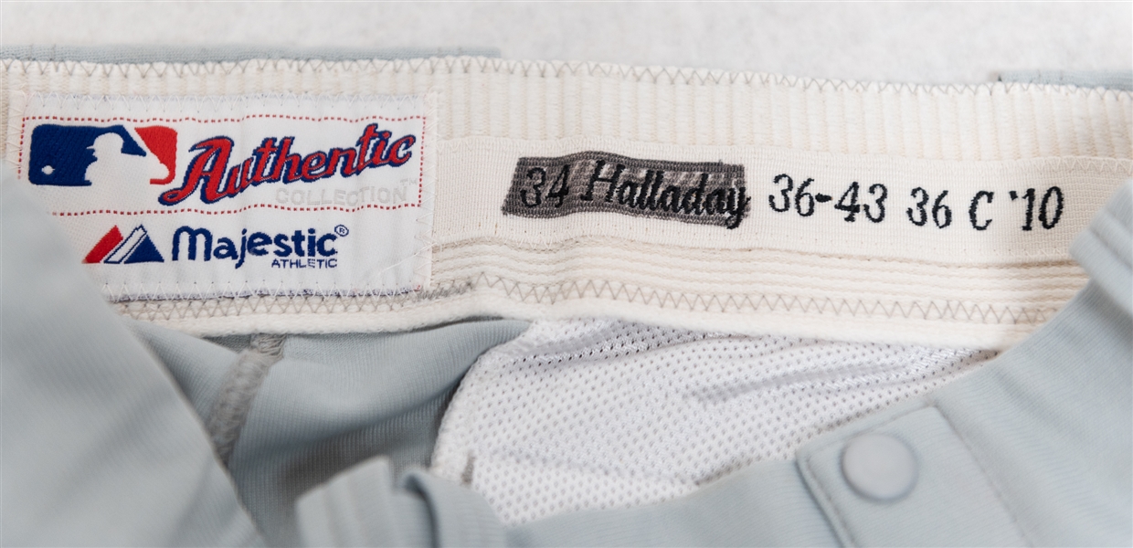 Roy Halladay, Cole Hamels and Chase Utley Team Issued Majestic Phillies Pants