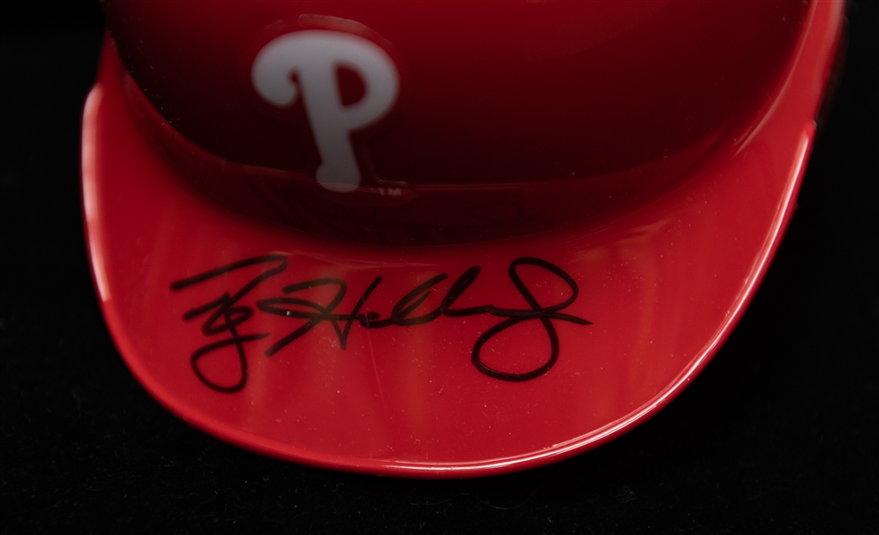 Roy Halladay Autographed Phillies Mini Helmet (JSA Auction Letter)