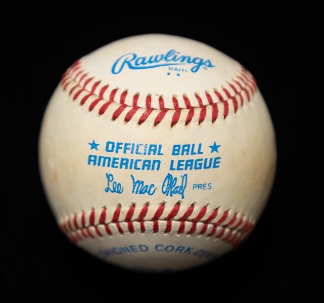 Ted Williams Official American League Baseball Autographed On The Sweet Spot (JSA Auction Letter)