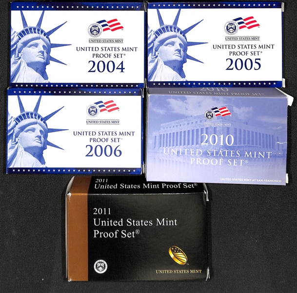 Lot of (11) Assorted Proof Sets Dating from 1999-2011