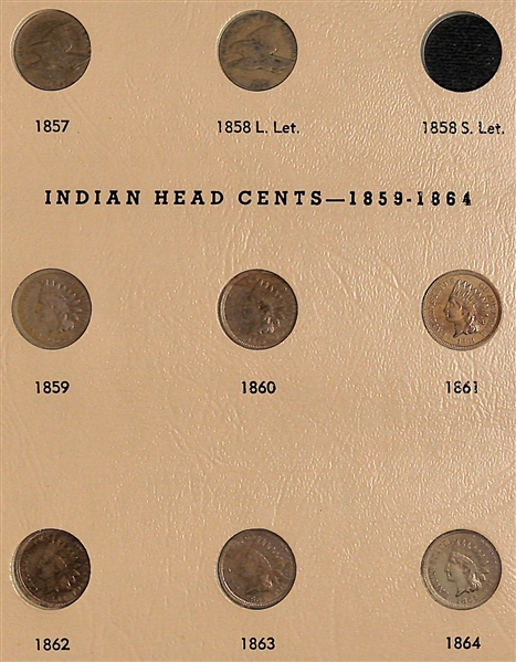 Lot of (2) 1857-1858 Flying Eagle Cents & (6) 1859-1864 Indian Head Cents