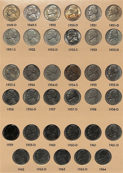 Lot of (205) Assorted Jefferson Nickels from 1938-1982 w. (17) War Nickels