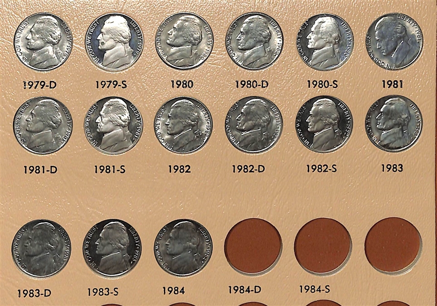 Lot of (205) Assorted Jefferson Nickels from 1938-1982 w. (17) War Nickels