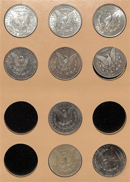 Lot of (9) Morgan Silver Dollars from 1894-O to 1897-S w. 1894-S