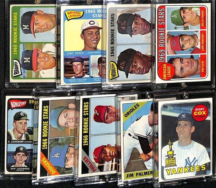 Lot of (9) 1960s Topps Rookies w. Neikro, Perez, Morgan, Fingers and Others.