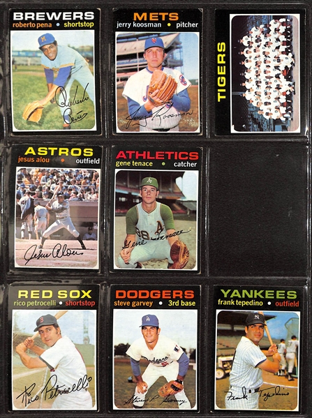  1971 Topps Baseball Partial Set (600+ of 752 Cards) w. Pete Rose