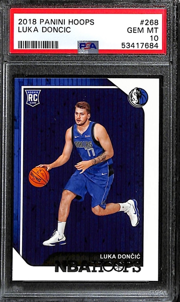 Lot of (2) Luka Doncic Graded Rookies Cards w. Select BGS 9 and Hoops PSA 10