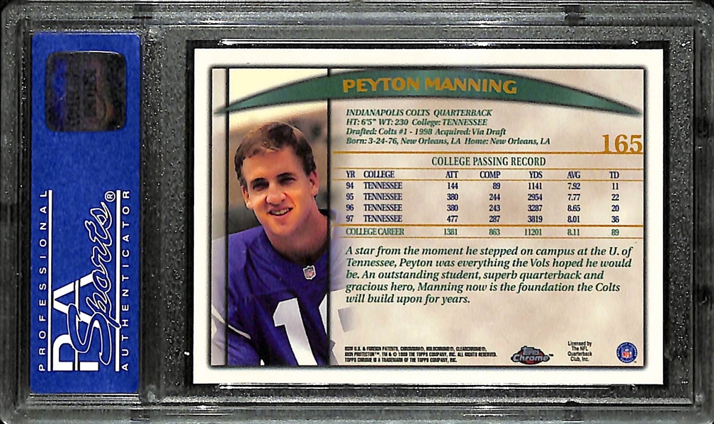 1998 Topps Chrome Peyton Manning Rookie PSA 10