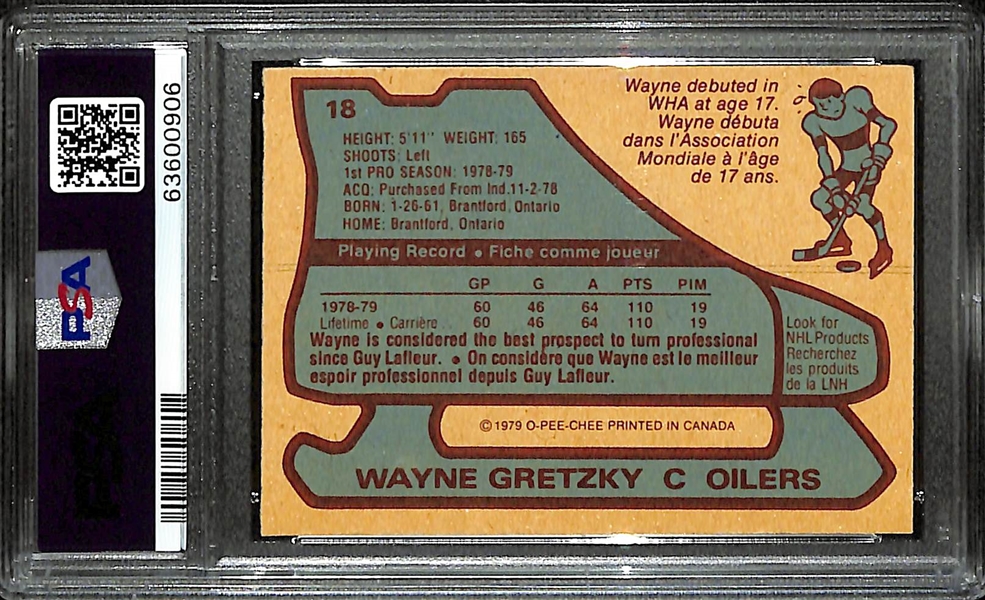 1979 O-Pee-Chee Wayne Gretzky #18 Rookie Card Graded PSA 5