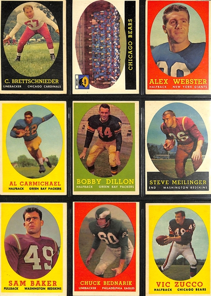 1958 Topps Football Complete Set w. PSA 4 Jim Brown Rookie Card
