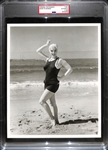 Rare 1959 Marilyn Monroe Type 1 Bathing Suit Photo (~8"x10") - Publicity Shot for Movie "Some Like It Hot"