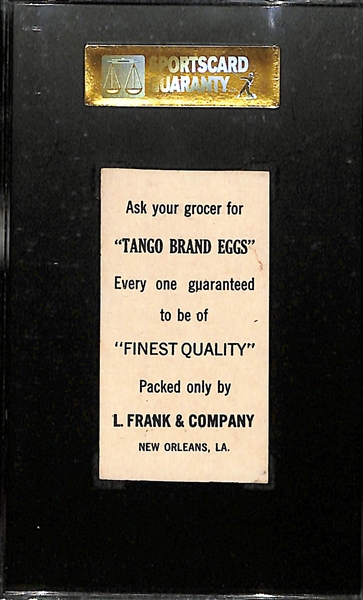 Rarely Seen 1916 Tango Eggs Bob Bescher (St. Louis, National League) SGC 4 VG/EX