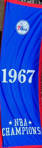 Huge Philadelphia 76ers 1967 NBA Championship Banner