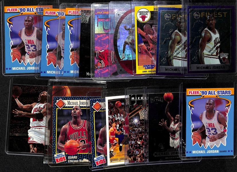 Lot of (17) Michael Jordan Cards and Inserts w. (2) 1995-96 Topps Finest 