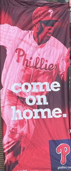 Lot of (3) Philadelphia Phillies Large Banners From Citizen Bank Park w. 2007 NL East Divisional Champs