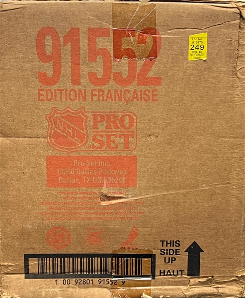Sealed Case of 1990-91 NHL Pro Set Series 1 (French Edition) Wax Boxes (20 boxes per case)