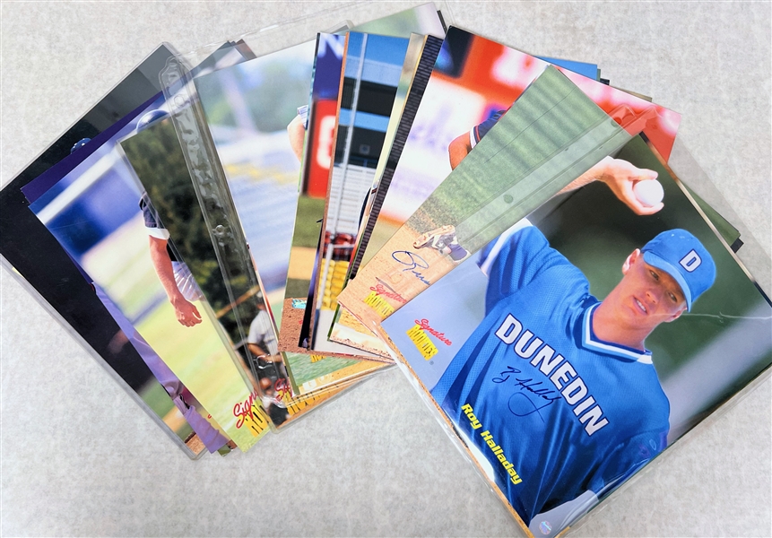 Lot of (40+) Mostly Signature Rookies Autographed 8x10 Baseball Photos w. Roy Halladay