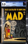 1952 Mad Magazine Humor In a Jugular Vein #1 EC Comics CGC 5.5