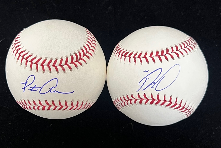 Lot of (2) Autographed Baseballs w. Pete Alonso and Francisco Lindor (MLB Certs)