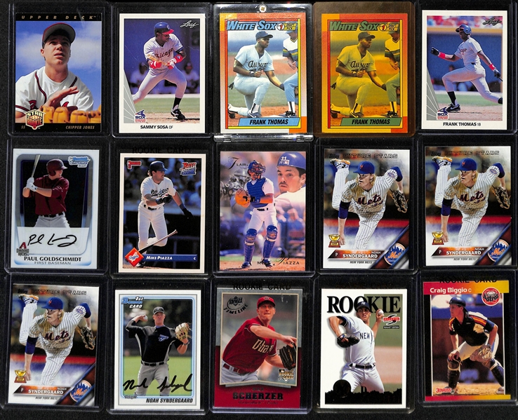Lot of (45) 1980s, 90s and 2000s Baseball Mostly Rookies w. Griffey Jr., A. Rodriguez, C. Jones, Sosa, Thomas and Others