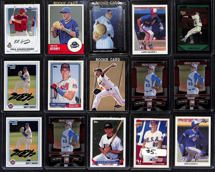 Lot of (45) 1980s, 90s and 2000s Baseball Mostly Rookies w. Griffey Jr., A. Rodriguez, C. Jones, Sosa, Thomas and Others