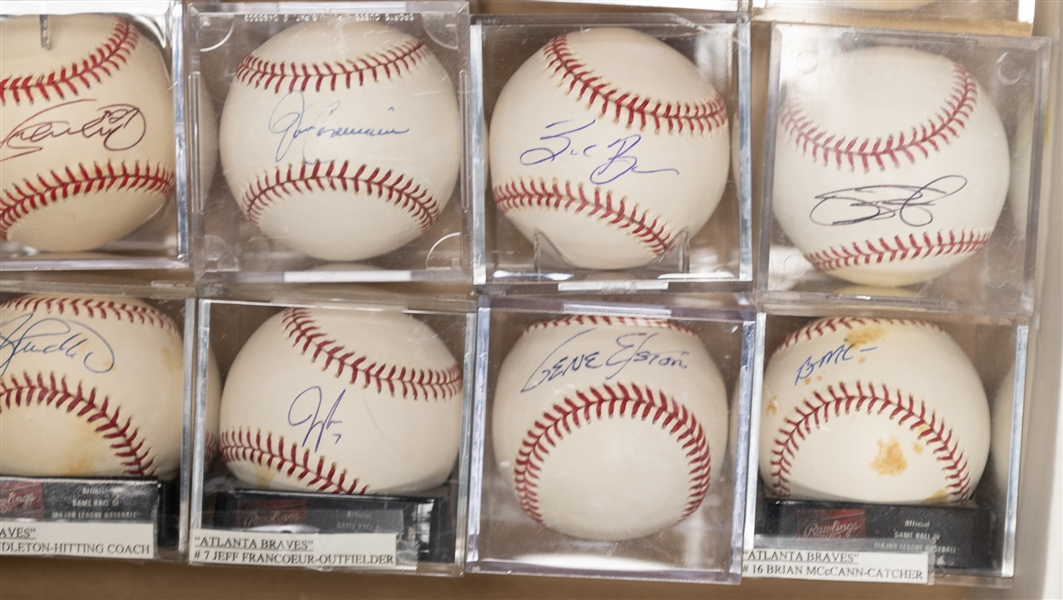 Lot of (15) Autographed Baseballs w.  Guerrero, B. Cox, Brian Mcann, and Many More (JSA Auction Letter)