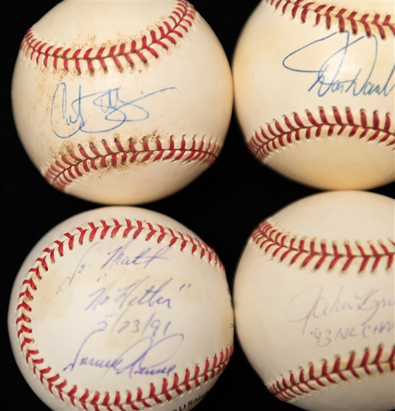 Lot of (6) Autographed 1993 Phillies Baseballs w. Curt Schilling, Darren Daulton, Lenny Dykstra and Others (JSA Auction Letter)