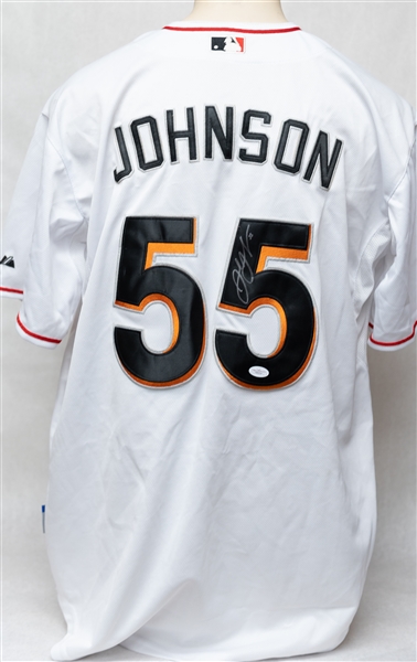 Lot of (3) Authentic Autographed Baseball Jerseys w. Ivan Rodriguez, Andruw Jones, and Josh Johnson (JSA Auction Letter)