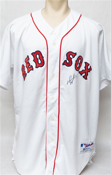 Lot of (4) Autographed Baseball Jerseys Featuring David Ortiz, Cole Hamels and Others  (JSA Auction Letter) 