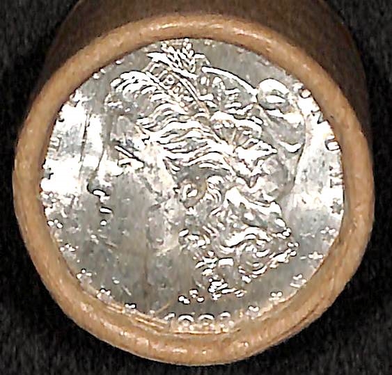 Half Roll (10 Coins) Morgan Silver Dollars - 2 Fronts Visible 