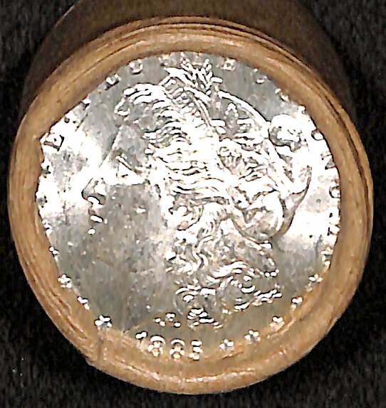 Half Roll (10 Coins) Morgan Silver Dollars - 2 Fronts Visible 