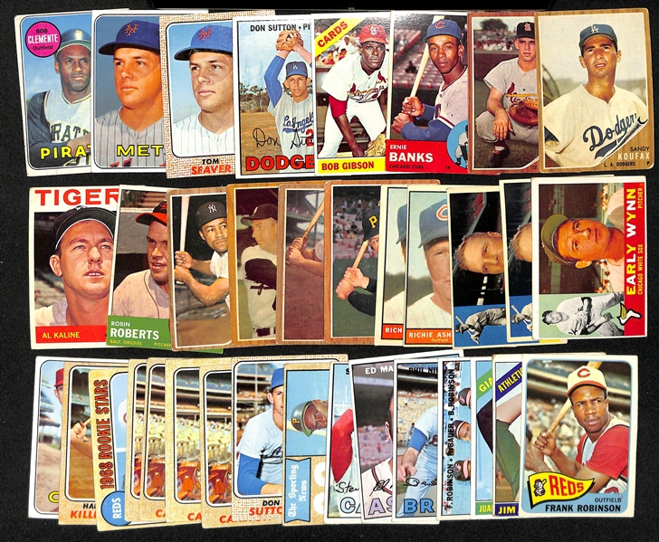 Lot of (35) 1960-1969 Topps Baseball Cards w. 1962 Sandy Koufax