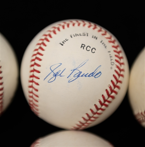 Lot of (6) Autographed Baseballs with Carl Yastrzemski, Fegi Jenkins, Al Dark and Others (JSA Auction Letter)