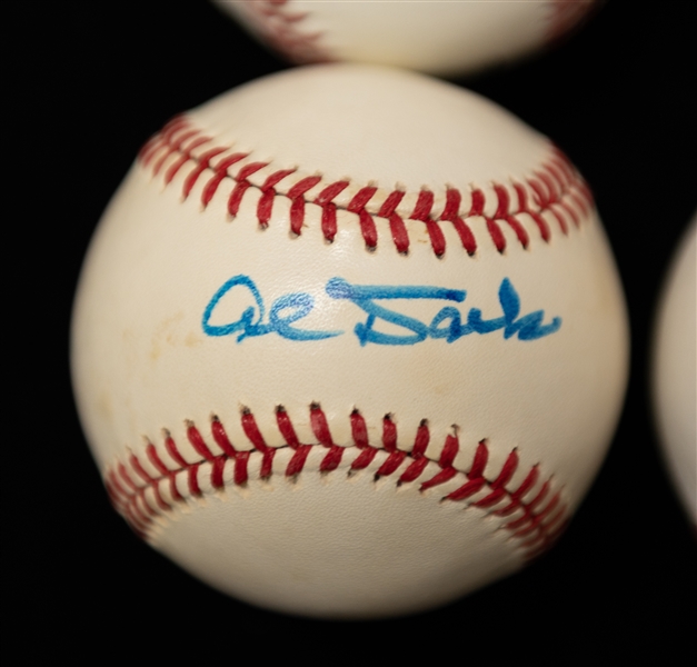 Lot of (6) Autographed Baseballs with Carl Yastrzemski, Fegi Jenkins, Al Dark and Others (JSA Auction Letter)