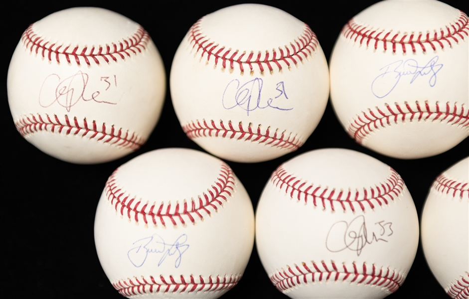 Lot of (4) Cliff Lee and (3) Brad Lidge Autographed Baseballs (JSA Auction Letter)