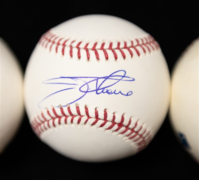 Lot of (3) Jim Thome Autographed Baseballs (JSA Auction Letter)