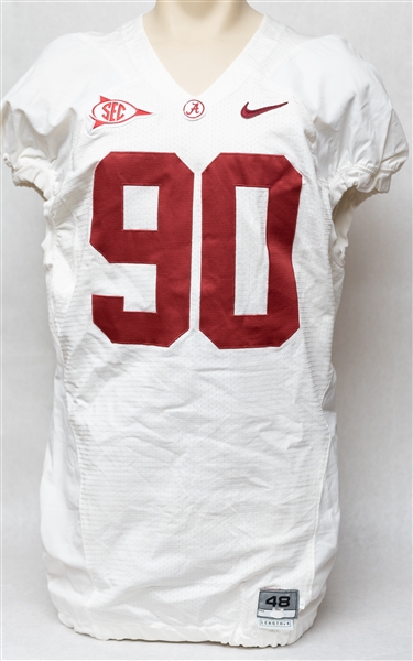 Alabama Crimson Tide Game Issued # 90 Nike Jersey (Steiner COA)
