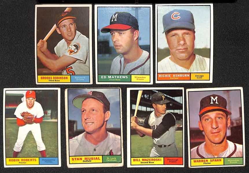 Lot of (400+) 1961 Topps Baseball Cards w. Brooks Robinson