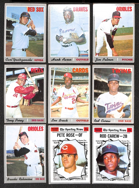 Lot of (375+) 1970 Topps Baseball Cards w. Carl Yastrzemski 