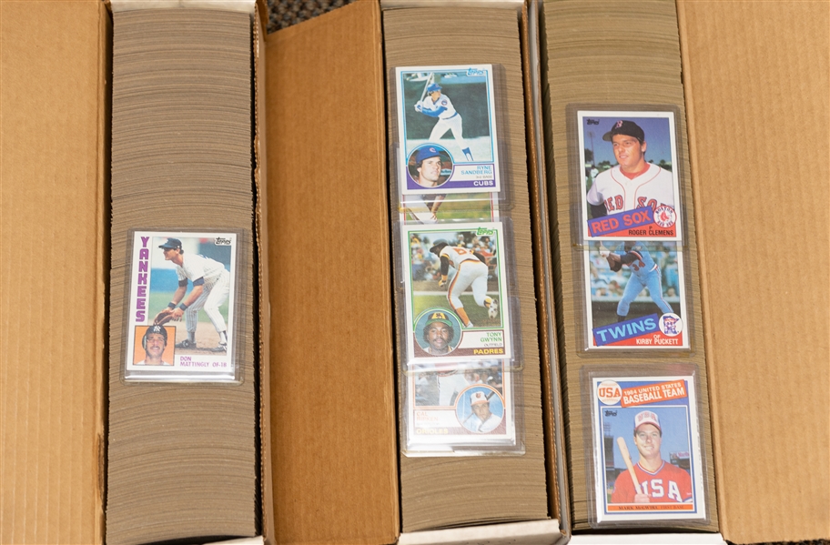 Lot of (3) Topps Complete Sets - 1983, 1984, & 1985