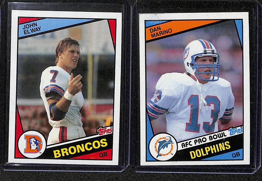Lot of (3) Complete Topps Football Sets - 1984 (w. Marino & Elway), 1986 (w. Jerry Rice), & 2009
