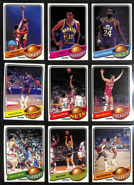 Lot of (2) 1979-80 Topps Complete Basketball Sets w. Moses Malone