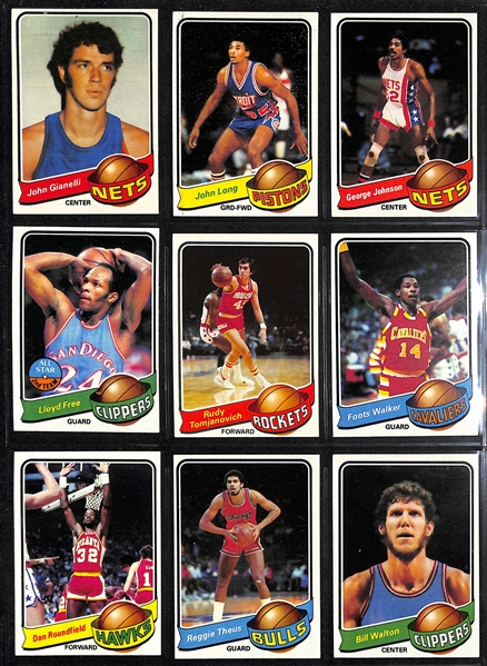 Lot of (2) 1979-80 Topps Complete Basketball Sets w. Moses Malone