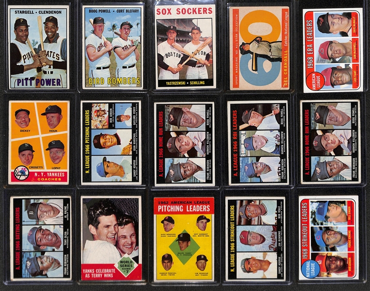 Lot of (50+) Mostly 1960s HOFer Baseball Cards w. Mickey Mantle and Others