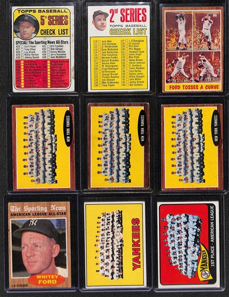 Lot of (20) 1950s and 60s Yankees Baseball Cards w. (2) 1954 Bill Skowron
