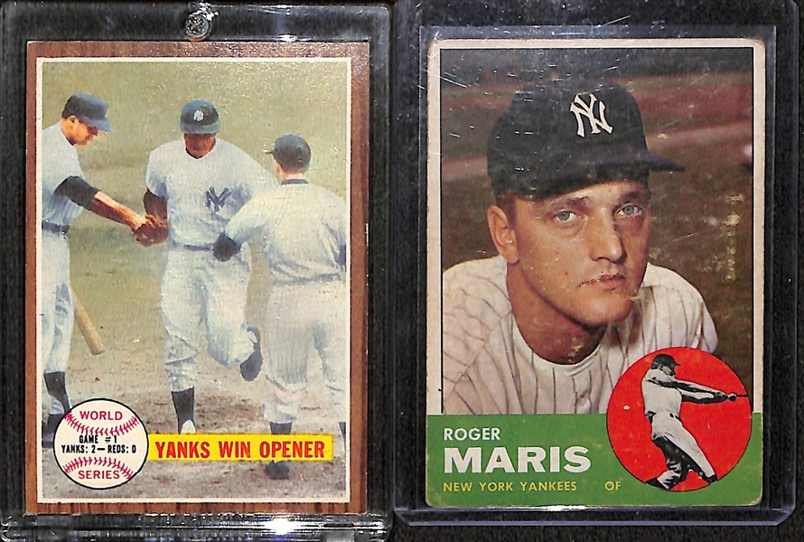 Lot of (20) 1950s and 60s Yankees Baseball Cards w. (2) 1954 Bill Skowron