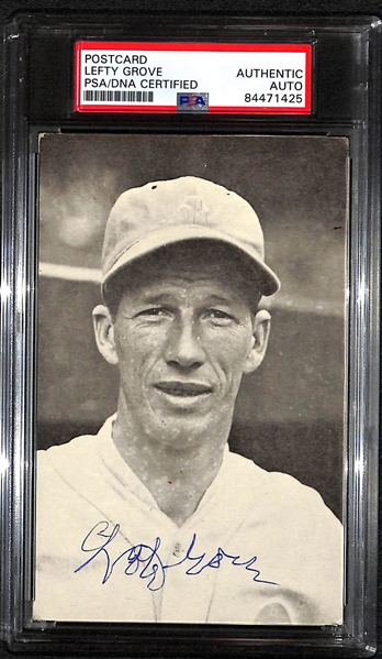 Lefty Grove Signed 1973 TMCA 3.5x 5.5 Card (PSA/DNA Authenticated/Slabbed)